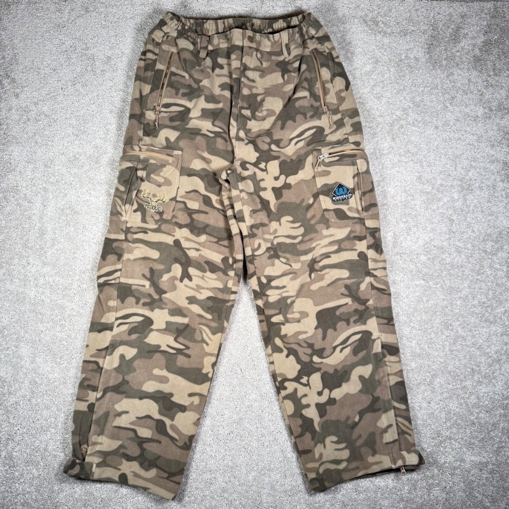 RedHead Camo Fleece Cargo Pants Men's Size XL Windproof System‎ Outdoor